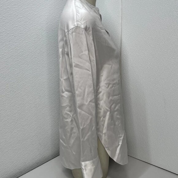 NEW VINCE Women’s Band Collar Blouse – Salt Glass (Grey) Size S – Long Sleeve - Picture 8 of 8